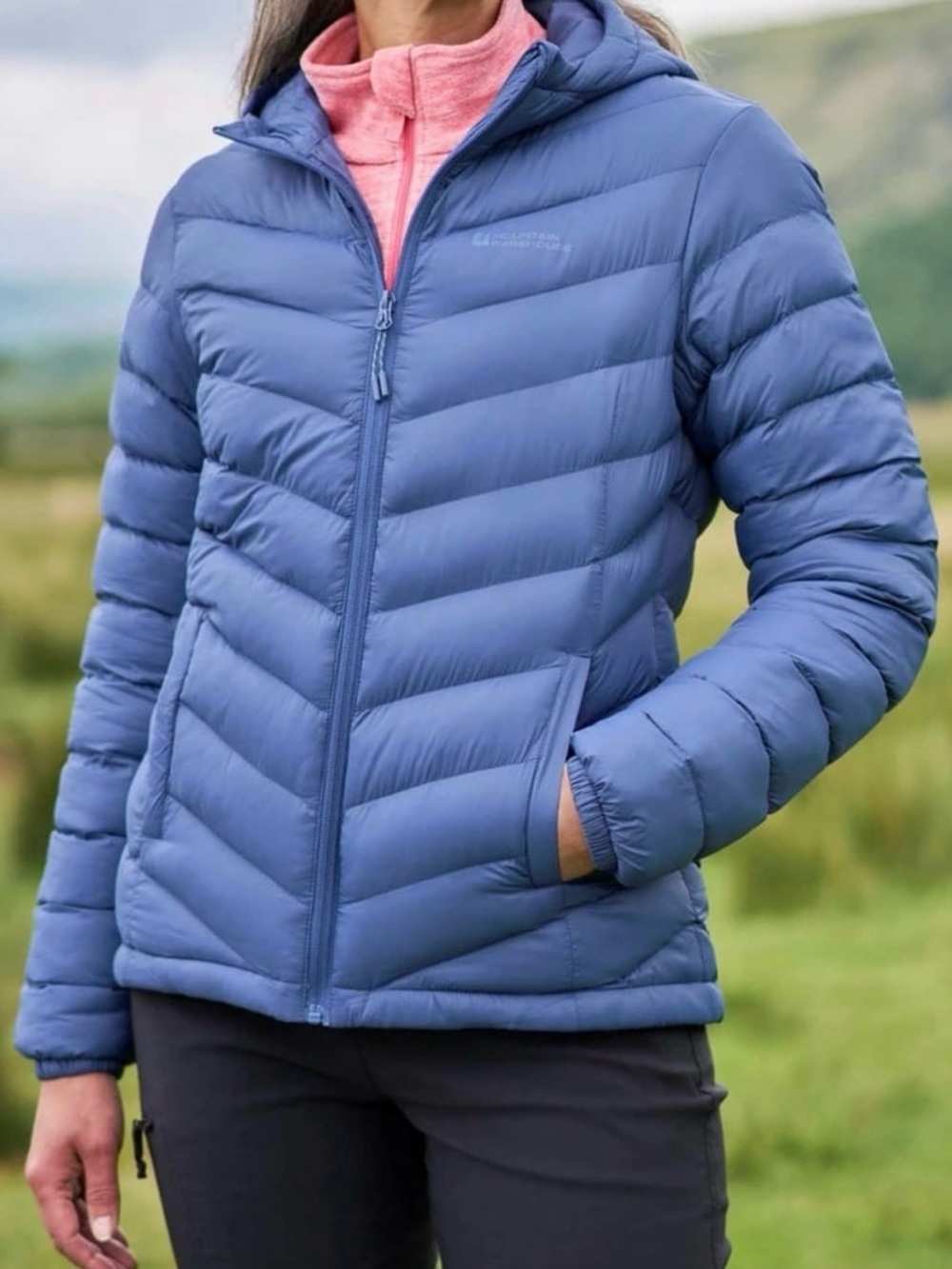 Mountain Warehouse Seasons Women’s Padded Hooded Jacket Size 8 Blue